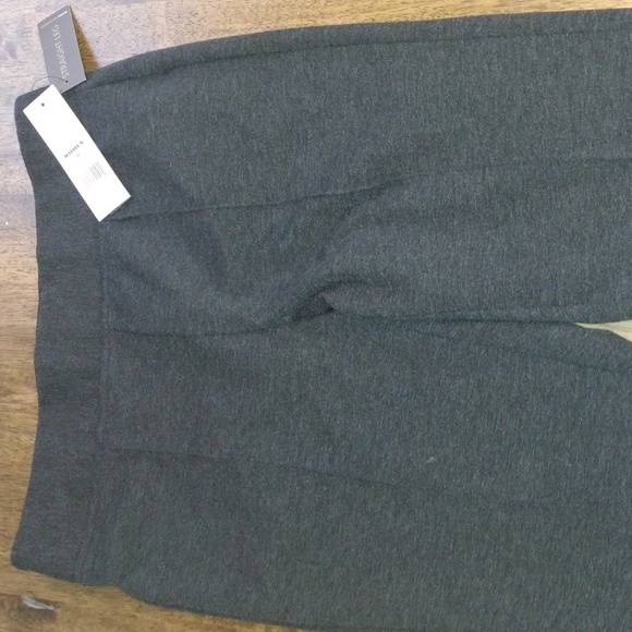 Gray Elastic Waist Straight Leg Dana Buchman Pants Comfortable Dress M - Picture 2 of 6